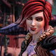 Lilith stares into the distance in Borderlands.